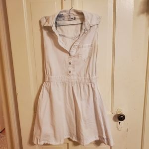 White denim jean dress
